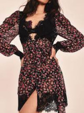Victoria's Secret Love & Lemons Melrose Floral Lace Robe + Melrose Bustier Set M