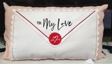 Rachel Roy Valentine's Envelope “To My Love” 14 x 24 Inch Pillow 