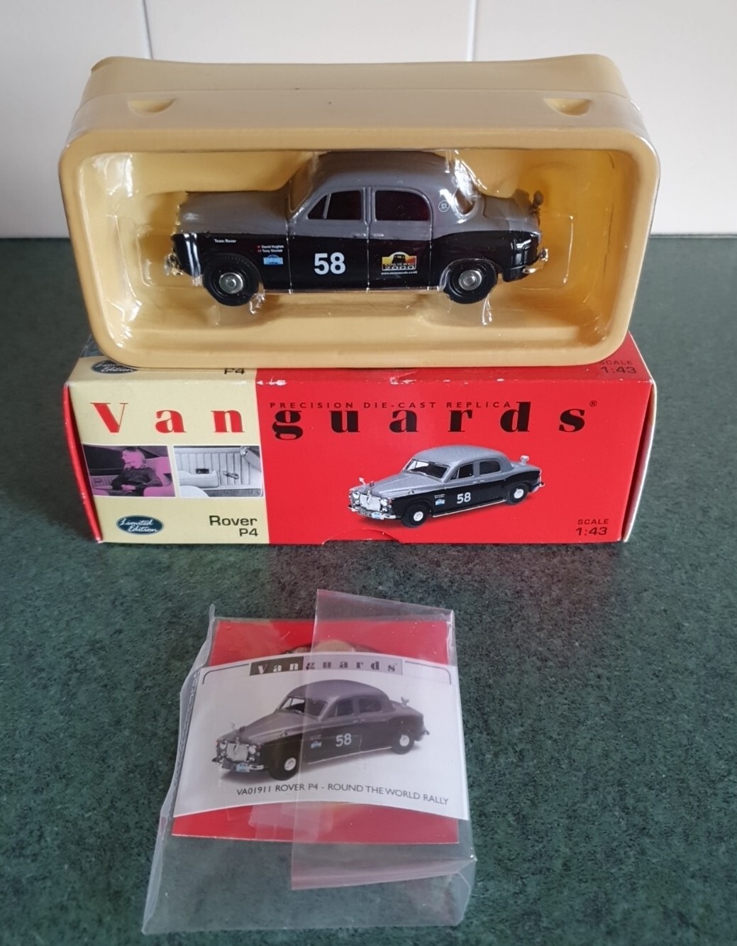 Vanguards Va01911 Rover P4 Round The World Rally Boxed for sale 