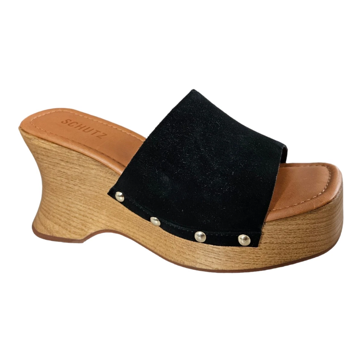 Wooden heel clearance clog sandals