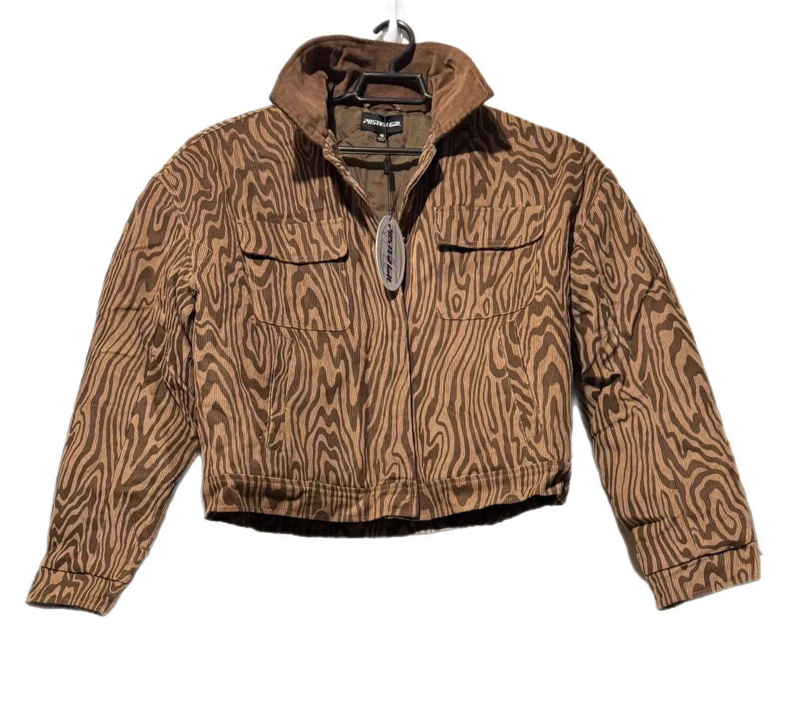 Bambole Kill Poster Ragazza The Mind Bender Coach Giacca Taglia S Marrone Grano Legno Nuova con etichette