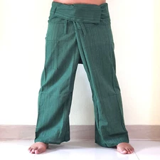 Fisherman Pants Wrapers One Size Yoga Meditation Craft Thai Massage Full Length