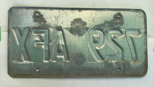Saskatchewan Canada License Plate #729 AFX Wheat Sheaf Sheaves