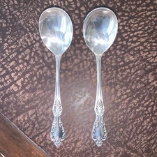 2-Wm Rogers Mfg Extra Plate Original Rogers Small Ladle Grand Elegance