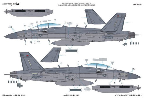 Galaxy 1/48 EA-18G Growler Anthology Teil 2/1/4/6 Aufkleber & Maske für Meng Modell - Bild 42 von 46