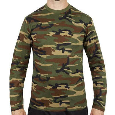MILITARY / カットソー/L/--/GRN/カモフラ MIL-TEC Men's Woodland Camo Long Sleeve T-Shirt (11065020) | eBay