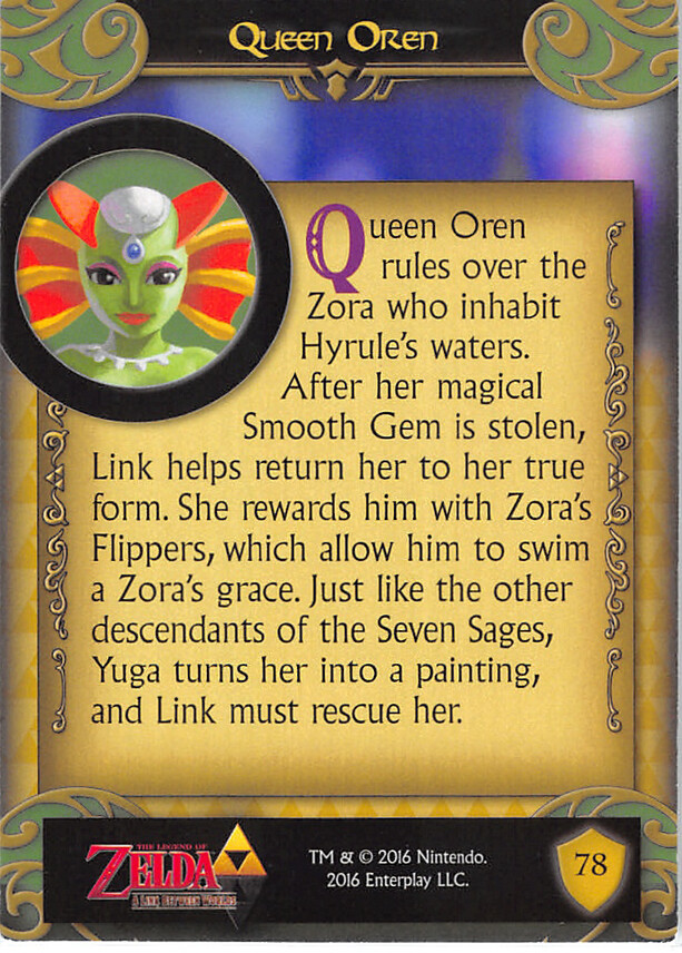 odoさまオーダーページ Legend of Zelda The Trading Card Enterplay 2016 78 Queen Oren (A