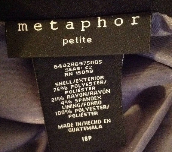 Blazer negro Metaphor Petite 16P Foto 3 de 4