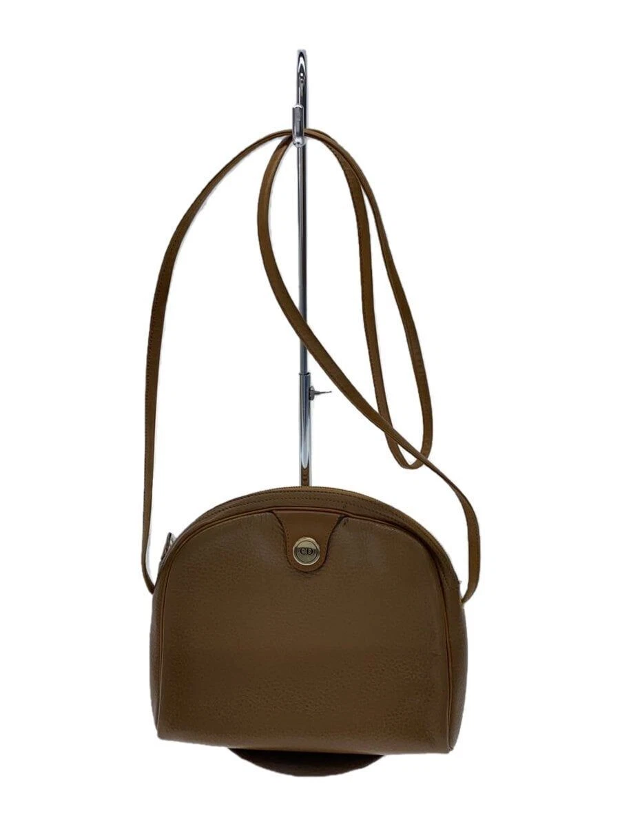 Sac bandoulière Christian Dior cuir marron solide d'occasion