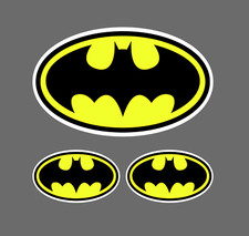 Batman Logo Sticker Oval Decal Superhero Color 3 for 1 - Free Shipping