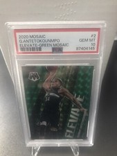 2020 Panini Mosaic Giannis Antetokounmpo  Elevate Green PSA 10