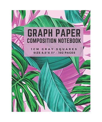 Graph Paper Composition Notebook: 1 cm Grid Paper for Math & Science Students, 8