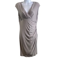 Lauren Ralph Lauren Women's Knee Length Ruched Bodycon Dress Size 8 Timeless