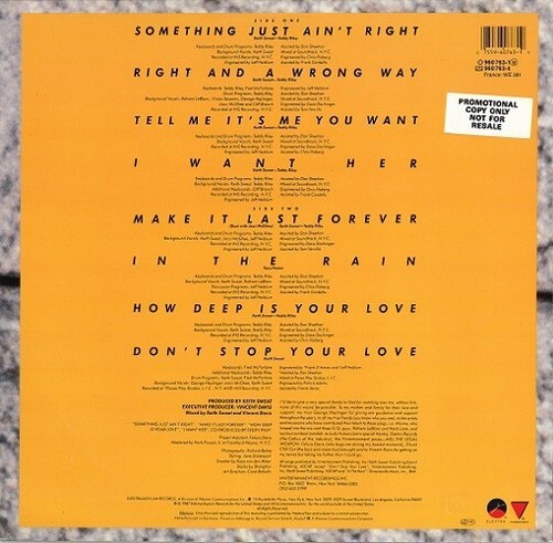 KEITH SWEAT Make It Last Forever Vinyl Record Album LP Vintertainment 1987 Soul - Picture 4 of 6
