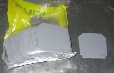 End Cover DIN terminal Block DN-EC1/0 End Cover Automation Direct Gray set of 40