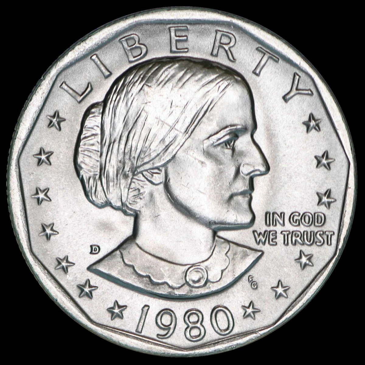 Denver U.S. Mint 1980 Susan B Anthony Dollars (1979-1981, 1999