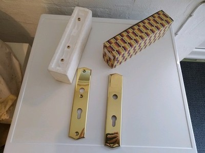 Jado Schutzschilder 72 mm PZ Messing poliert Langschild schwer NEU