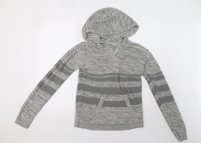 mrp Damen Strickpullover Hoodie grau Größe M