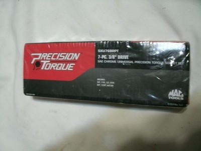 MAC Tools 7 pc 3/8'' SAE universal Precision Torque socket set SXU76BRPT