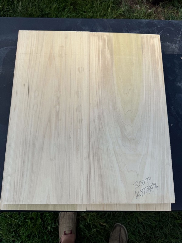 GUITAR BODY BLANK 2 PIECE POPLAR 20X17 5/8X1.875 B0079  12.LBS