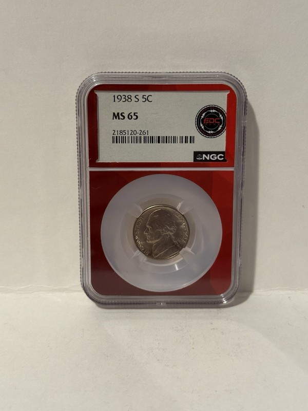 1938-S Jefferson Nickel NGC MS65 EDC PLUG