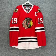 Reebok Hockey Jersey Jonathan Toews Mens 54 Captain Chicago Blackhawks NHL CCM