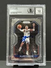 76ers Allen Iverson Signed 2020 Panini Prizm #19 Card BGS Auto 10 On Card Auto