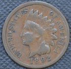 1892 VG-F   Indian Head Cent