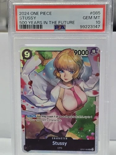2024 ONE PIECE OP07-500 YEARS IN THE FUTURE #085 STUSSY PSA 10