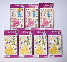 Disney Princess Magnetic Dress Up Activities Set Lot of 7 Belle Aurora Sandylion