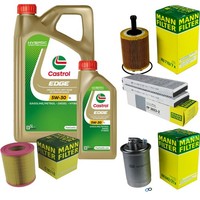 Mann Inspektionspaket 6L Castrol Titanium 5W-30 FüR Audi A6 Avant 2.0 TDI
