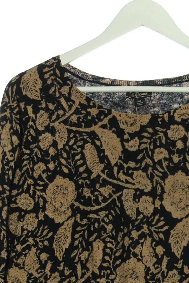LUCKY BRAND Pull en maille fine Dames Pull T EU 38 noir-crème style décontracté - Photo 3/4