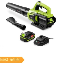 Leaf Blower Cordless, 580CFM/160MPH Electric Leaf Blower with 4.0Ah Battery