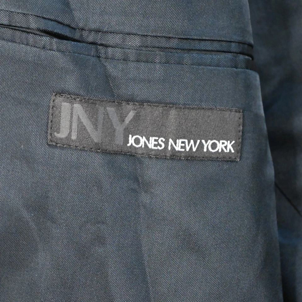 Jones New York 41R 34x30 Azul Marino 100% Lana Hombre Chaqueta Pantalones Traje Foto 4 de 4