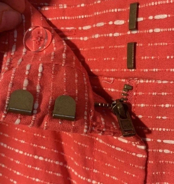 Pantalones Cortos Informales Ann Taylor LOFT Melón y Marfil Texturizados Coral Calce Cómodo Talla 2 Foto 4 de 4