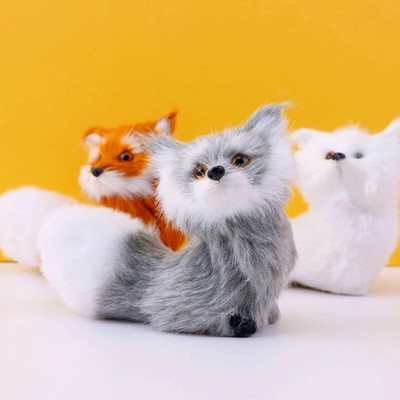 Kunststoff Fuchs Figur Dekoration Weihnachts Geschenk Kinder Geburtstag