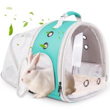 Back Expandable Backpack for Small Animals, Portable Travel Bag Breathable Pe...