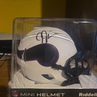 Justin Jefferson Signed Autographed Vikings Lunar Mini Helmet Beckett COA