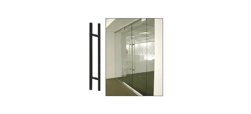 CRL 24LPMBL Matte Black 24" Extra Length Ladder Style Back-to-Back Pull Handle - Picture 2 of 3