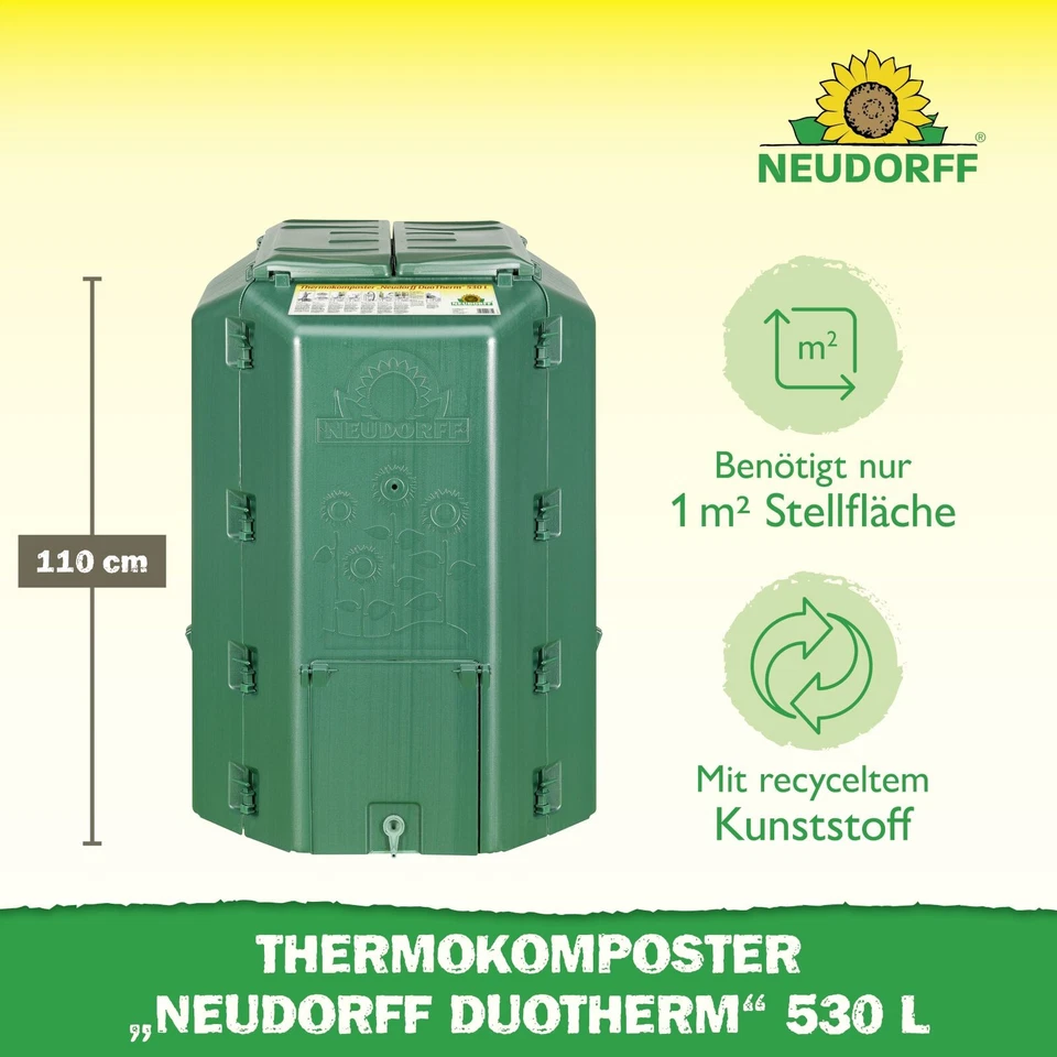Neudorff Thermokomposter DuoTherm 530 Liter - Komposter Kompost Kompostsilo - Bild 3 von 4