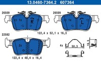 Bremsbelagsatz Scheibenbremse ATE 13.0460-7364.2 FüR Volvo XC60 2 246 V90 235 3