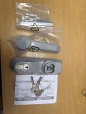 briton 1413 exterior fire door handle silver