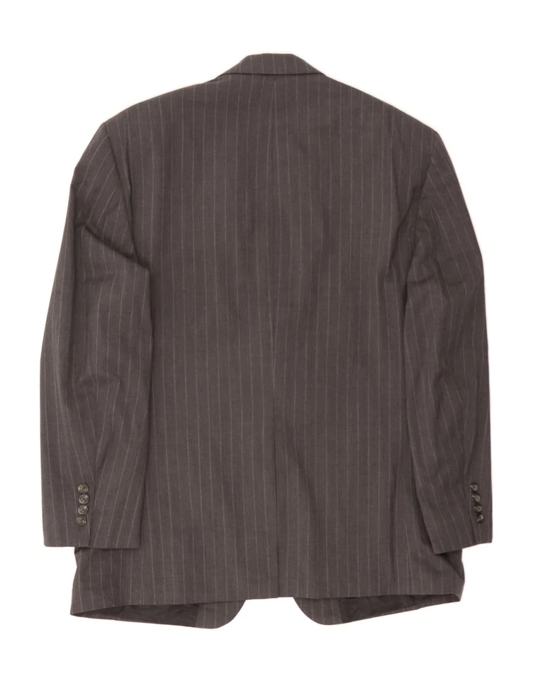 Chaqueta Blazer IZOD Para Hombres 2 Botones Manga 3/4 Reino Unido 42 XL Gris Rayas DD13 Foto 2 de 3