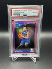 2018 PANINI DONRUSS OPTIC HYPER PINK #179 JALEN BRUNSON PSA 10