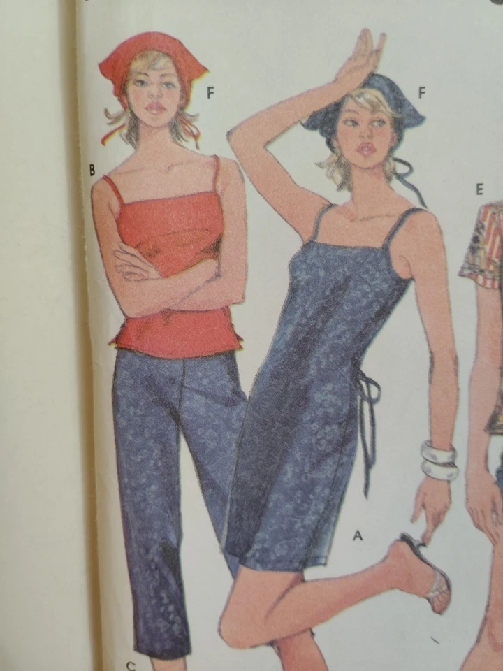 Simplicity 7237 Jumper Dress Scarf Top Shorts Pants Sewing pattern 3/4-9/10 UC - Image 3 of 4