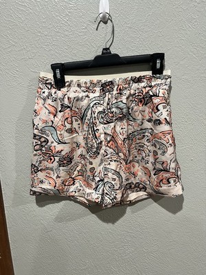 The Korner Size 4 Paisley Print Shorts Elastic Waistband NWT Women's