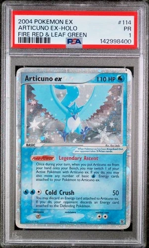 PSA 1 PR 2004 Pokemon EX Fire Red & Leaf Green Articuno EX Holo Foil 114/112
