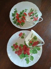 Vintage Framboisier Sets By Seymour Mann Rasperries & Cherries Cups Plates