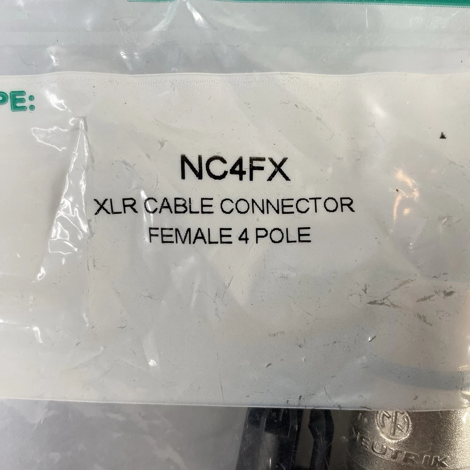 Conector de cable hembra Neutrik Nc4fx 4 polos Foto 2 de 3