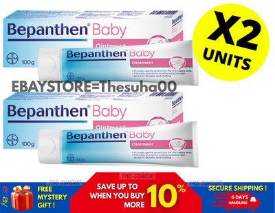 2 X Bepanthen Ointment 100g Dual Action for Nappy Rash and Skin Recovery